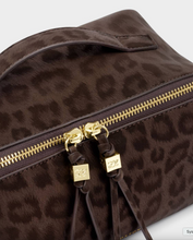 Load image into Gallery viewer, Soho Makeup &amp; Toiletry Bag (Large)- Chocolate Leopard
