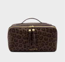 Load image into Gallery viewer, Soho Makeup &amp; Toiletry Bag (Large)- Chocolate Leopard
