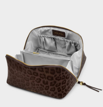 Load image into Gallery viewer, Soho Makeup &amp; Toiletry Bag (Large)- Chocolate Leopard
