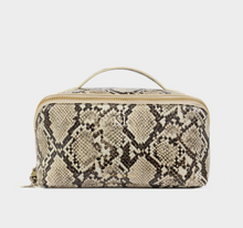 Load image into Gallery viewer, Soho Makeup &amp; Toiletry Bag (Medium)-Faux Snake
