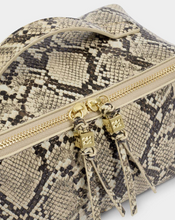 Load image into Gallery viewer, Soho Makeup &amp; Toiletry Bag (Medium)-Faux Snake
