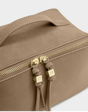 Load image into Gallery viewer, Soho Makeup &amp; Toiletry Bag (Medium)-Suede Taupe
