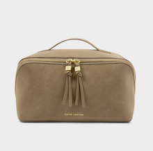 Load image into Gallery viewer, Soho Makeup &amp; Toiletry Bag (Large)- Suede Taupe
