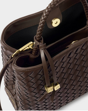 Load image into Gallery viewer, Nova Woven Top Handle Bag- Chocolate
