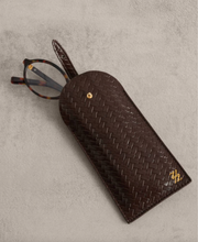 Load image into Gallery viewer, Woven Glasses Sleeve- Chocolate
