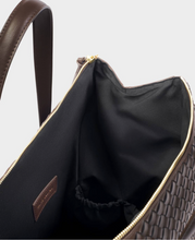 Load image into Gallery viewer, Milan Woven Weekender Tote -Chocolate
