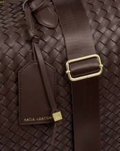 Load image into Gallery viewer, Milan Woven Weekender Tote -Chocolate
