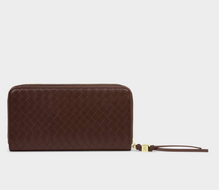 Load image into Gallery viewer, Nova Woven Large Wallet- Chocolate
