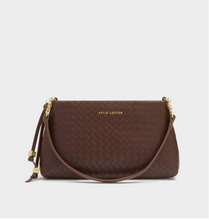Load image into Gallery viewer, Nova Woven Shoulder Bag- Chocolate
