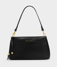 Load image into Gallery viewer, Nova Woven Shoulder Bag- Black
