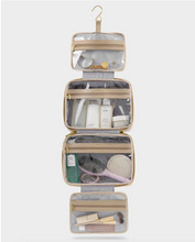 Load image into Gallery viewer, Hanging Makeup &amp; Toiletry Bag- Light Taupe
