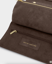 Load image into Gallery viewer, Travel Jewelry &amp; Accessories Organizer - Suede Chocolate

