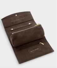 Load image into Gallery viewer, Travel Jewelry &amp; Accessories Organizer - Suede Chocolate
