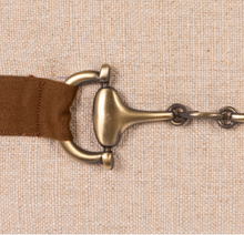 Load image into Gallery viewer, Horsebit Faux Suede Lumbar Pillow
