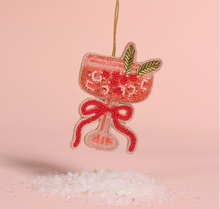 Load image into Gallery viewer, Cranberry Cosmo Beaded Ornament - Darling Effect
