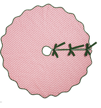 Load image into Gallery viewer, Reversible Christmas Block Print Tree Skirt
