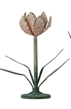 Load image into Gallery viewer, Medium Metal Floral Taper Candle Holder
