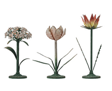 Load image into Gallery viewer, Medium Metal Floral Taper Candle Holder
