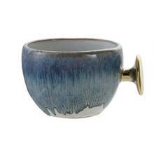 Load image into Gallery viewer, 12oz Stoneware Glaze Gold Handle Mug
