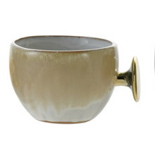 Load image into Gallery viewer, 12oz Stoneware Glaze Gold Handle Mug
