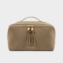 Load image into Gallery viewer, Soho Makeup &amp; Toiletry Bag (Medium)-Suede Taupe
