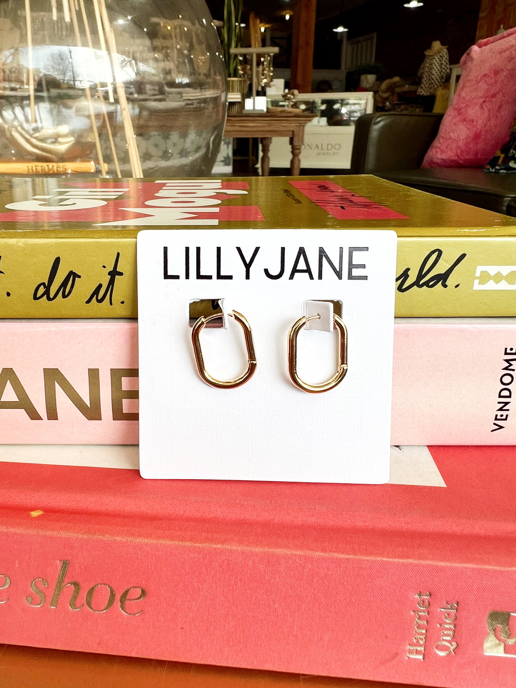 Dainty Gold Oval Hoops