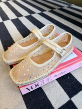 Load image into Gallery viewer, Meg Mary Jane Flats- Nude Rhinestone
