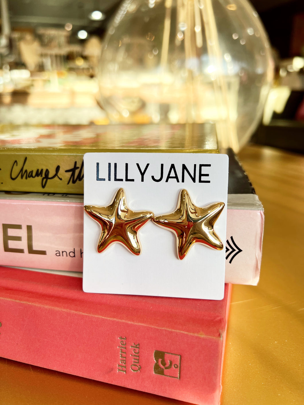 Gold Star Stud Earrings