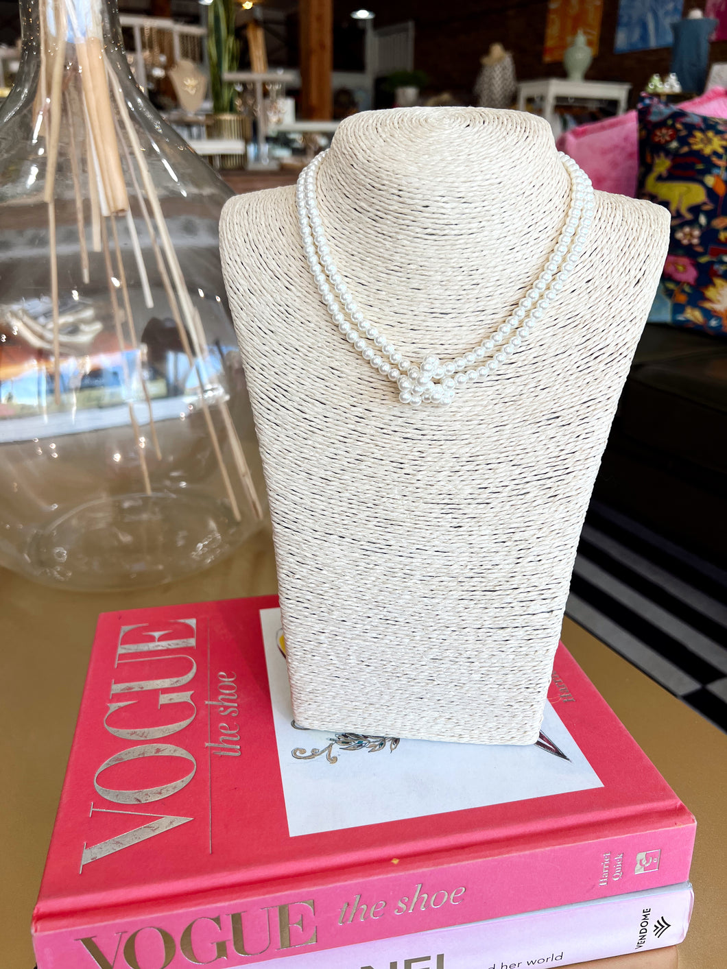 Pearl Layered Knot Choker