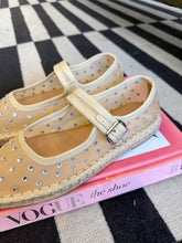 Load image into Gallery viewer, Meg Mary Jane Flats- Nude Rhinestone

