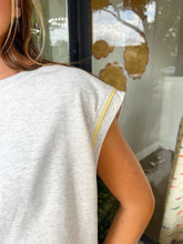 Load image into Gallery viewer, Bowie Sleevless Short Set - Light Grey/Yellow
