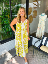 Load image into Gallery viewer, Lacey Floral Sleeveless Midi Dress- Lime
