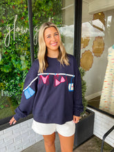 Load image into Gallery viewer, Grace Bikini Embroidered Sweatshirt - Navy
