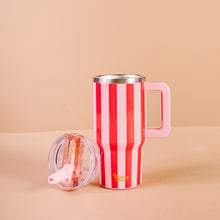 Load image into Gallery viewer, 20oz Lifestyle Flip Straw Tumbler - Peppermint Stripes
