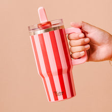 Load image into Gallery viewer, 20oz Lifestyle Flip Straw Tumbler - Peppermint Stripes
