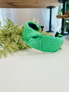Knotted Headband-Kelly Green