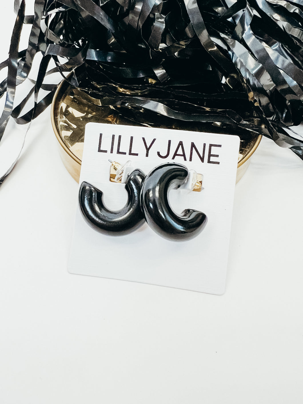 30mm Chunky Hoops- Black