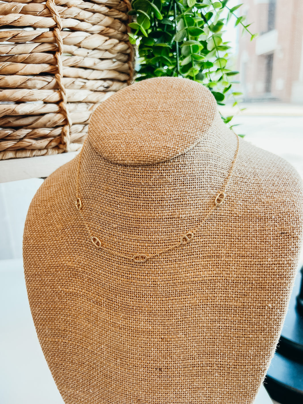 Dainty Gold Tab Necklace