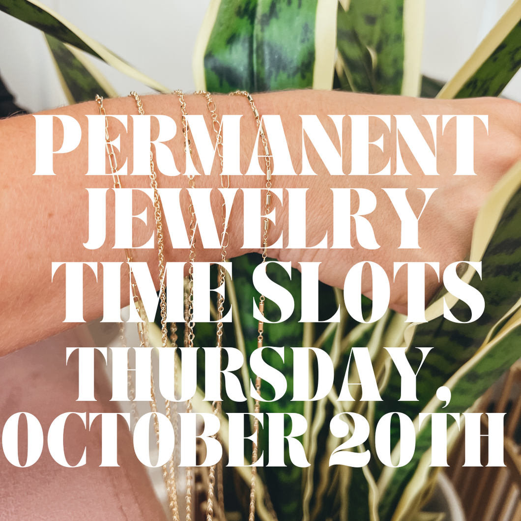 Permanent Jewelry GNO Event - Thursday, October 20th