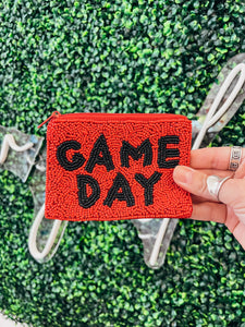 Game Day Seed Bead Coin Purse