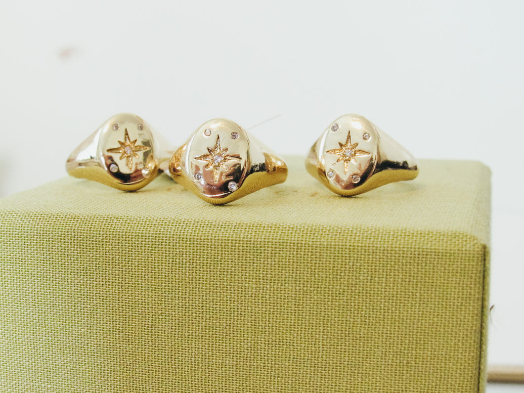 North Star Gold Adjustable Ring