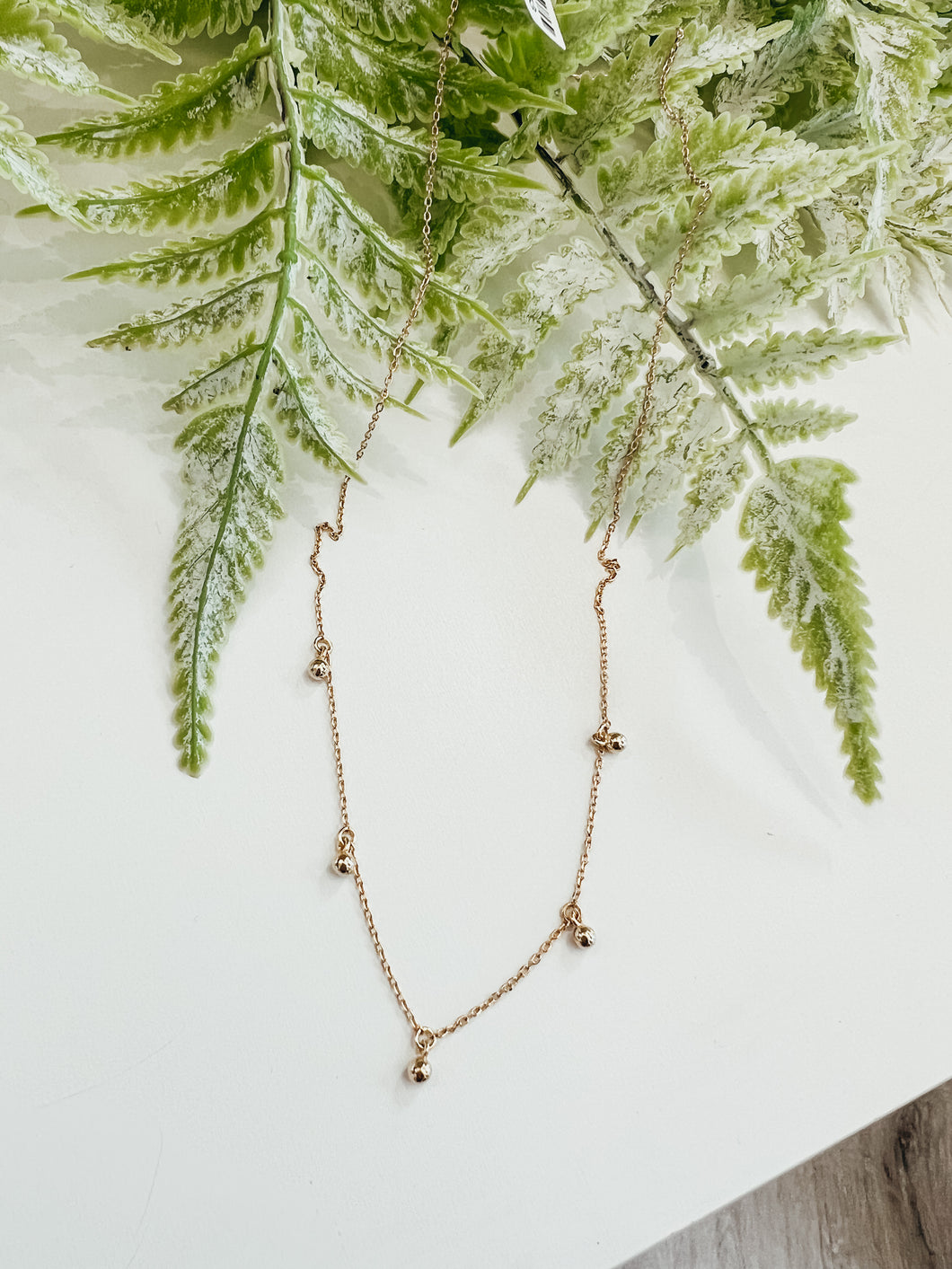 Dainty Gold Ball Necklace